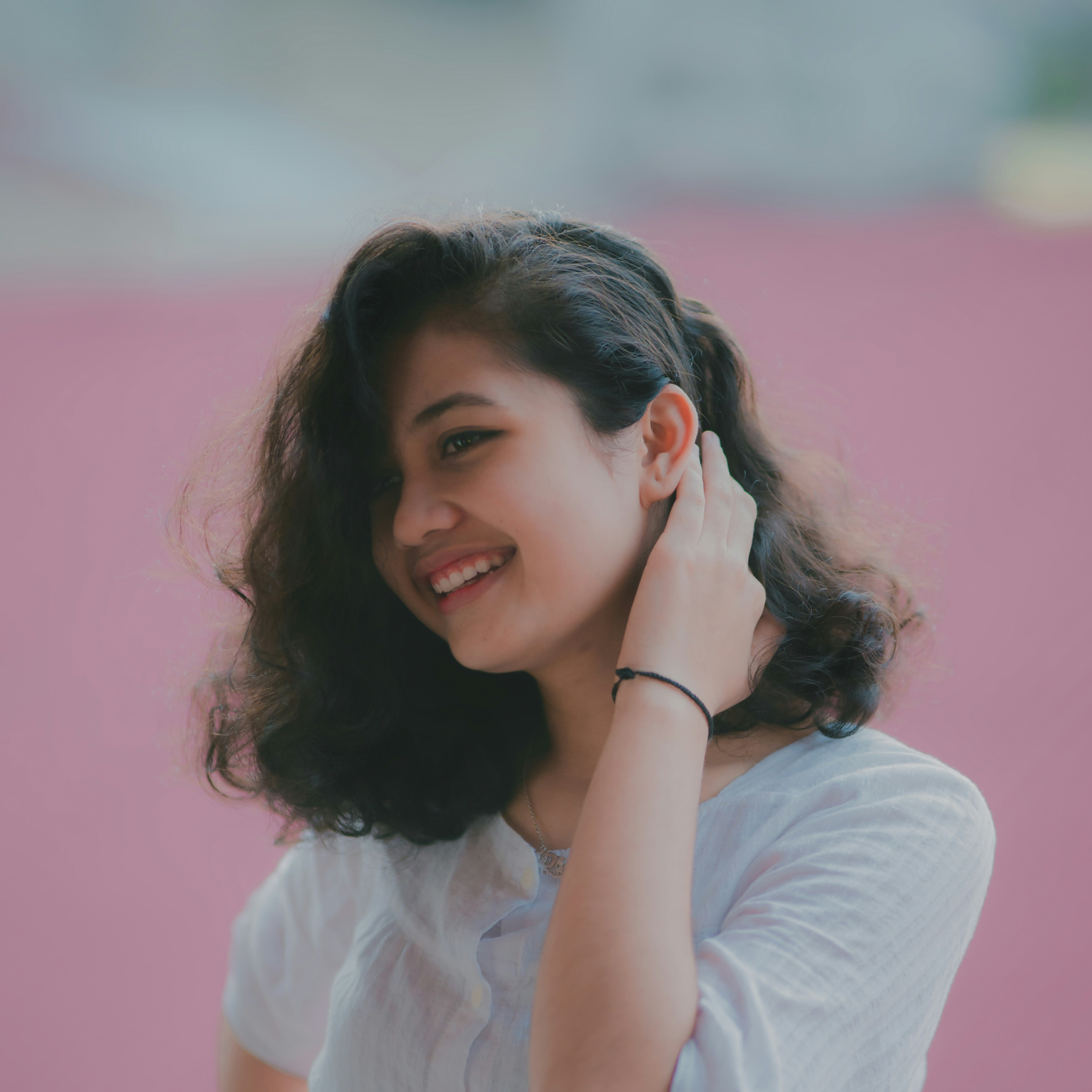 image of woman looking to the side